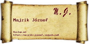 Majzik József névjegykártya